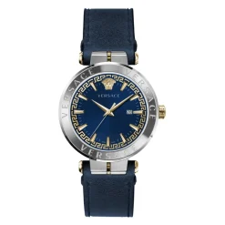 AION Montre Bracelet en Cuir Cadran Bleu