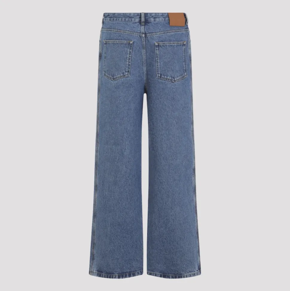 Anagram Baggy Mid Blue Jeans en Coton
