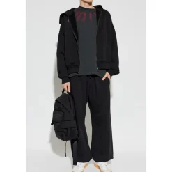 Back Curved Logo Hoodie