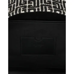 Backpack with jacquard monogram