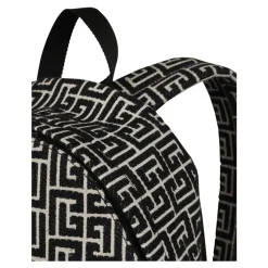 Backpack with jacquard monogram