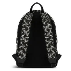Backpack with jacquard monogram