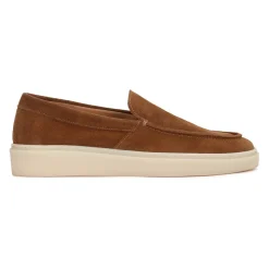 Baskets en daim marron Kazar pour hommes avec une coupe mocassin