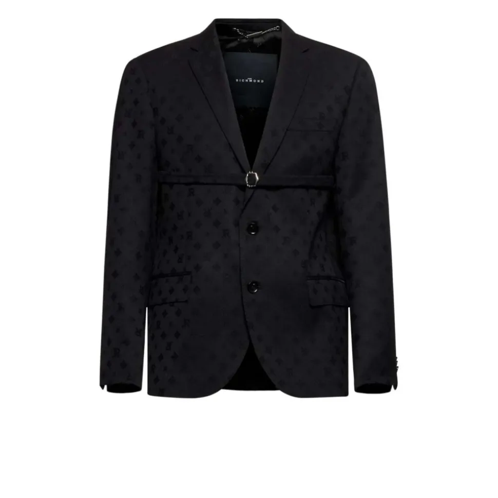 Blazer avec détail ton sur ton et anneau
