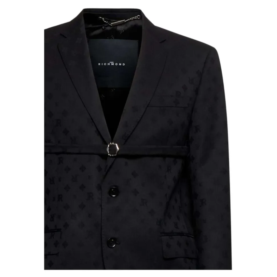 Blazer avec détail ton sur ton et anneau
