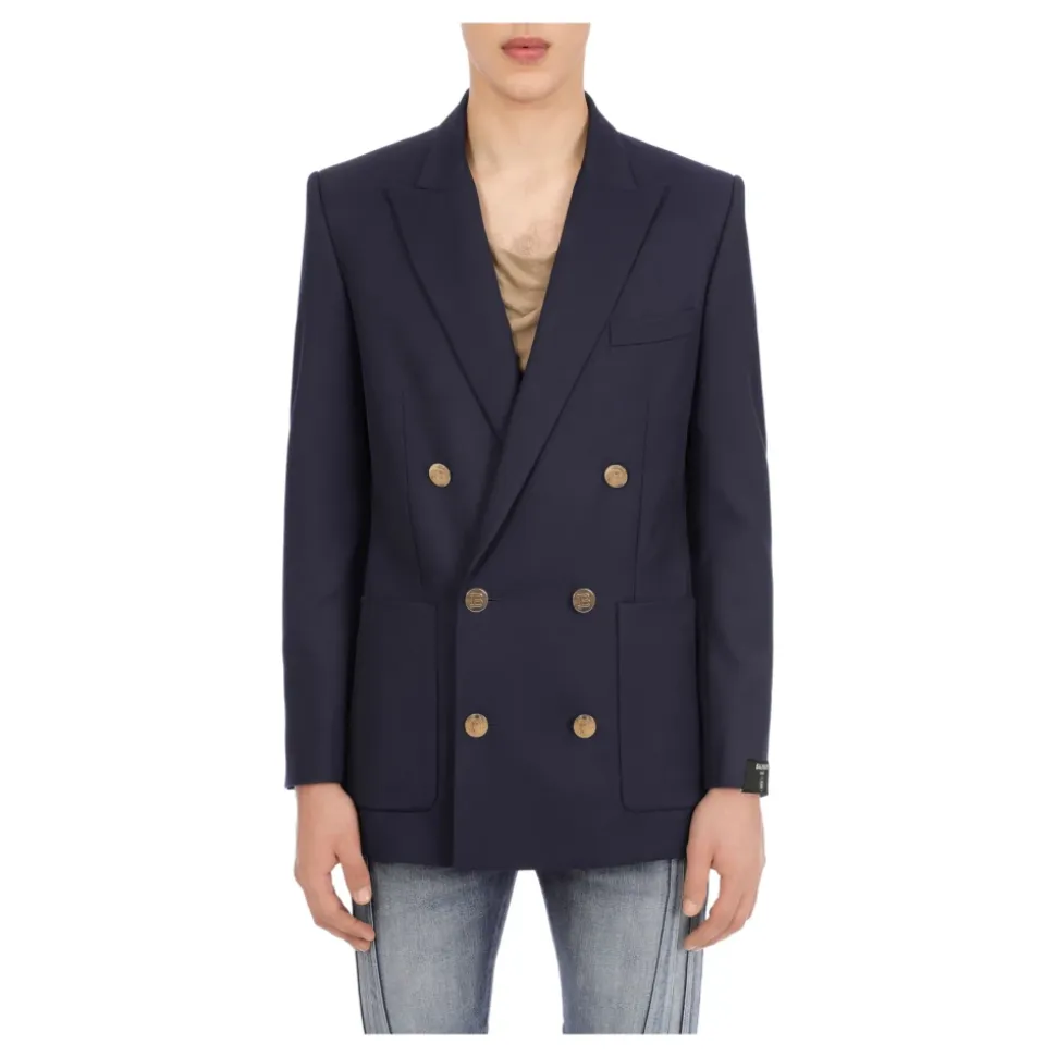 Blazer croisé boutonné