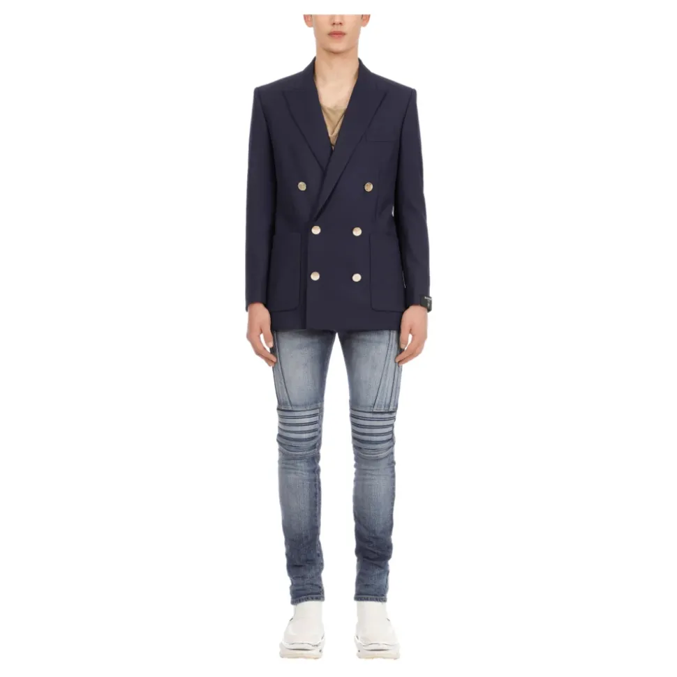 Blazer croisé boutonné