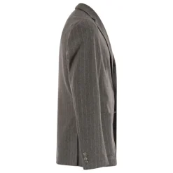 Blazer en flanelle rayée coupe slim