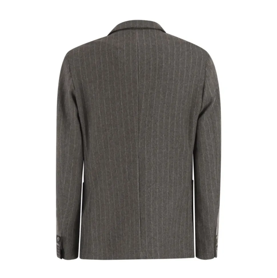Blazer en flanelle rayée coupe slim