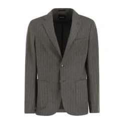 Blazer en flanelle rayée coupe slim