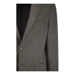 Blazer en flanelle rayée coupe slim