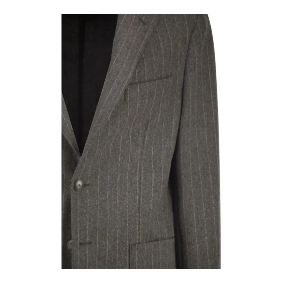 Blazer en flanelle rayée coupe slim
