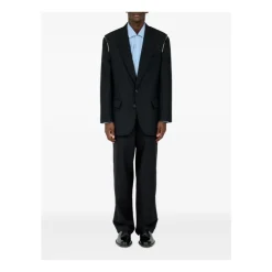 Blazer en laine à simple boutonnage