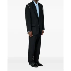 Blazer en laine à simple boutonnage
