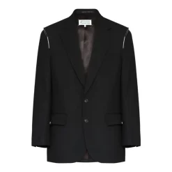 Blazer en laine à simple boutonnage