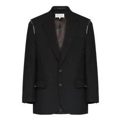 Blazer en laine à simple boutonnage