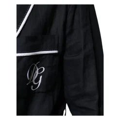 Blazer en lin brodé
