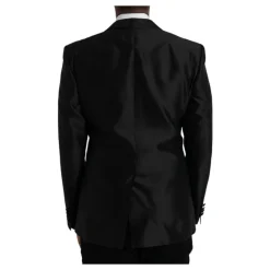 Blazer en Mélange de Soie à Un Bouton