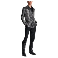 Blazer en soie imprimée