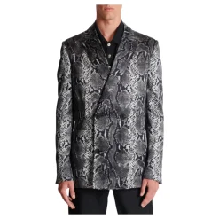 Blazer en soie imprimée