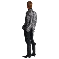 Blazer en soie imprimée