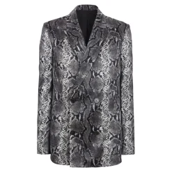 Blazer en soie imprimée