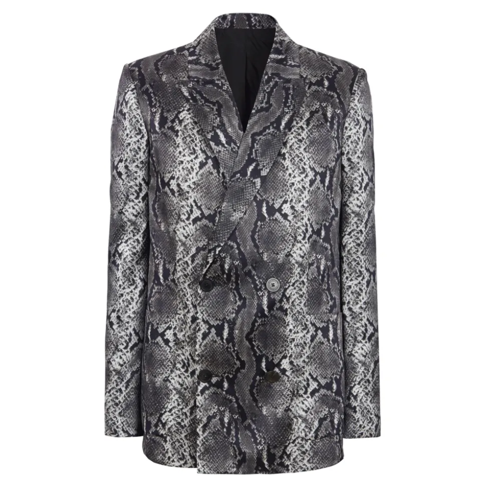 Blazer en soie imprimée