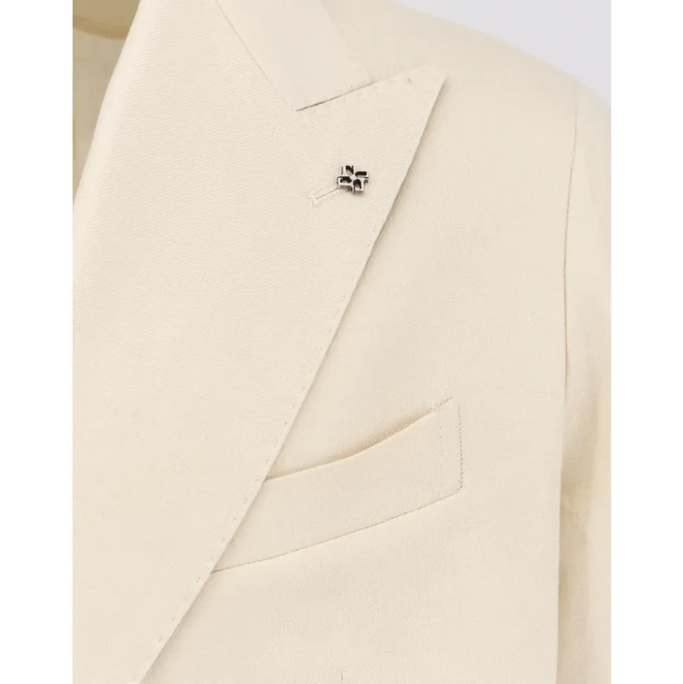 Blazer Lin Habillé Double Boutonnage