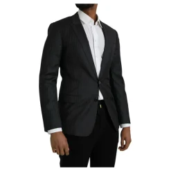 Blazer Manteau à Rayures Noires
