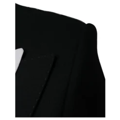 Blazer Noir Ajusté en Laine