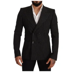 Blazer à rayures avec revers pointus