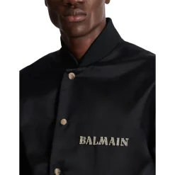 Bomber en satin brodé motif Galaxy