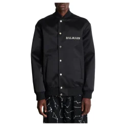 Bomber en satin brodé motif Galaxy