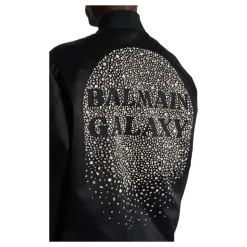 Bomber en satin brodé motif Galaxy