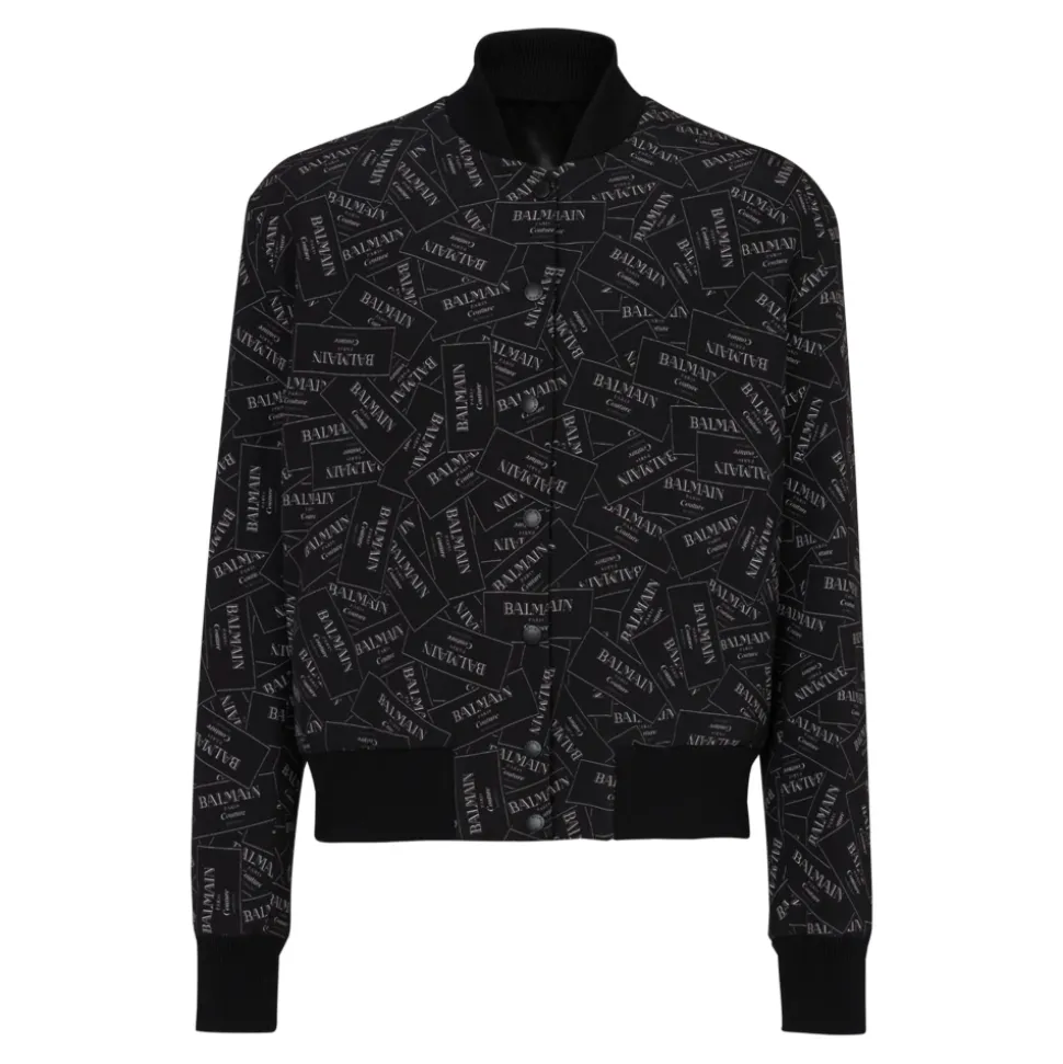 Bomber imprimé motif Étiquette all-over
