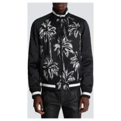 Bomber imprimé palmiers en satin