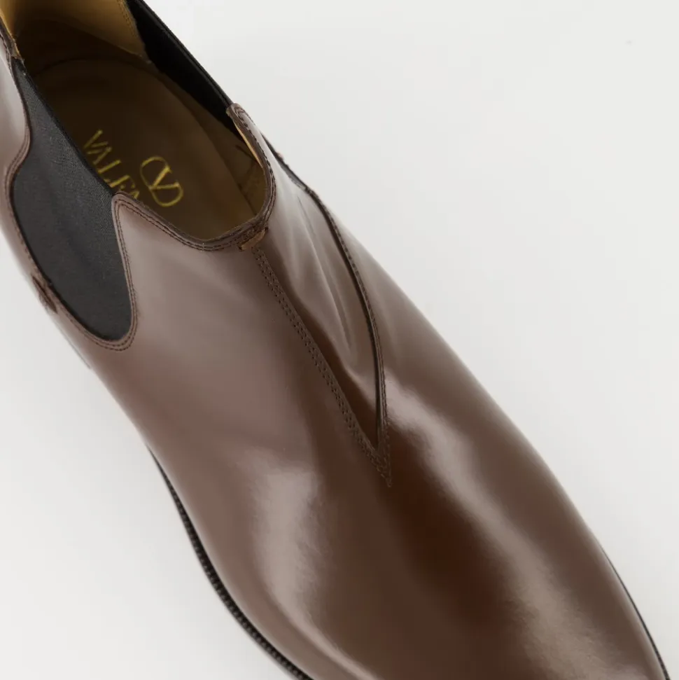 Bottes en cuir marron pour homme