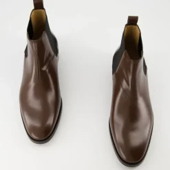 Bottes en cuir marron pour homme