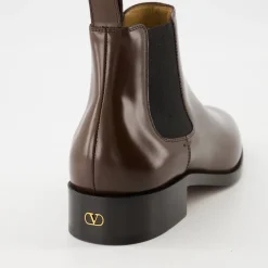 Bottes en cuir marron pour homme