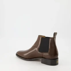 Bottes en cuir marron pour homme