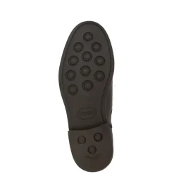Bottes Homme en Cuir Marron avec Insert en Tissu