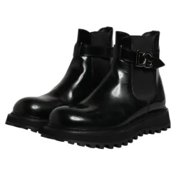 Bottines Chelsea à Logo Ceinturées