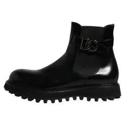Bottines Chelsea à Logo Ceinturées
