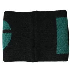 Bracelet en laine noir et vert avec logo