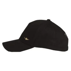 Casquette de Baseball Basique avec Aigle en Métal Noir