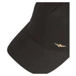 Casquette de Baseball Basique avec Aigle en Métal Noir