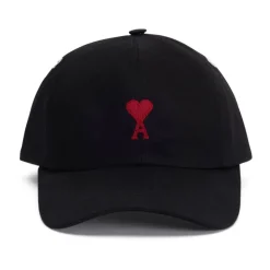 Casquette en gabardine de coton aspect peau de pêche