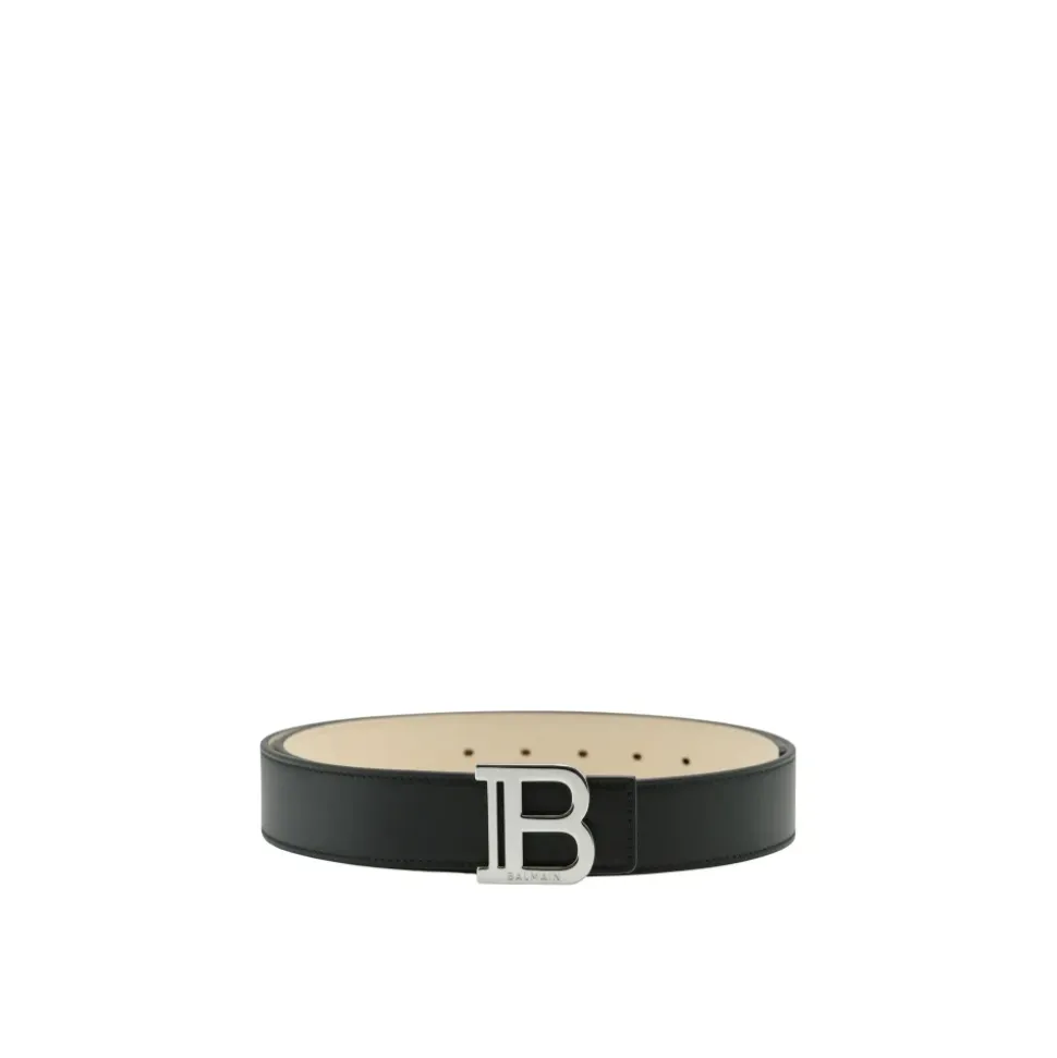 Ceinture B en Cuir Lisse