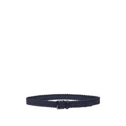 Ceinture Bleue Tressée en Cuir