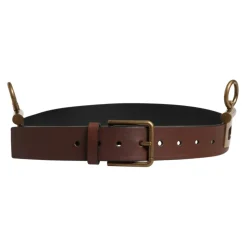 Ceinture classique en cuir à boucle en métal
